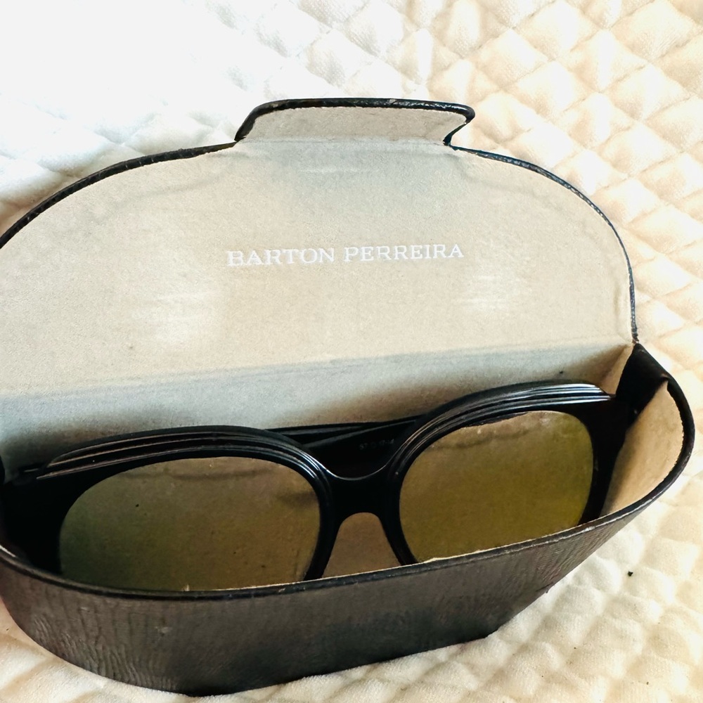 SOLD - Barton Perreira Black Sunglasses with Case